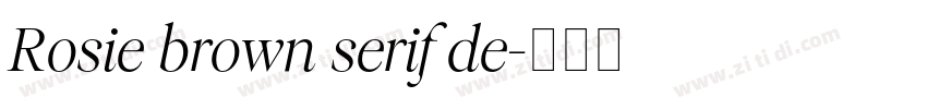 Rosie brown serif de字体转换